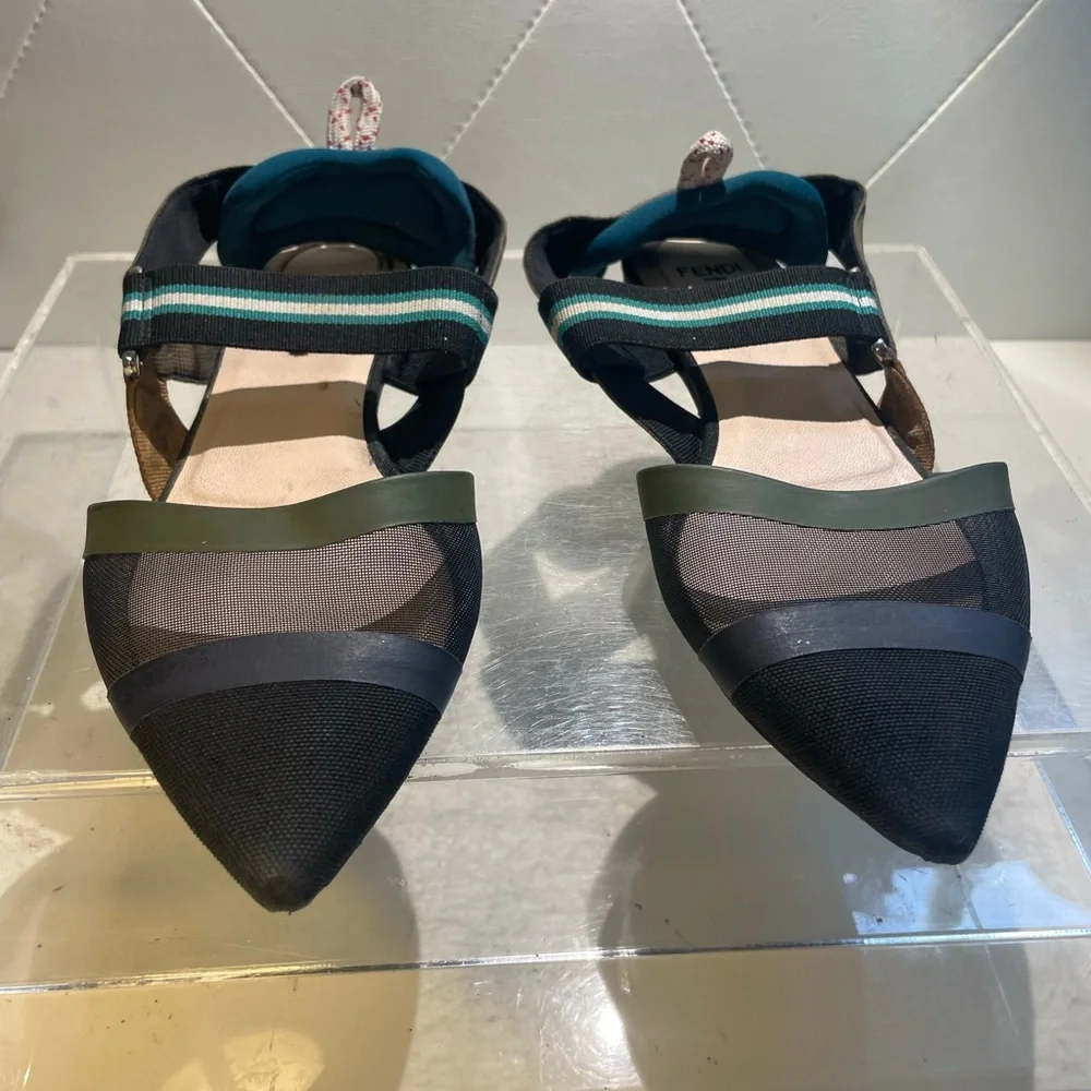 FENDI /shoes / FENDI / colibrí authentic sz 36.5 made in. Italy - Picture 8 of 16